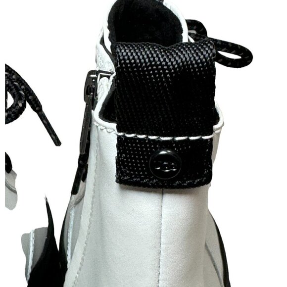 🔥🔥 UGG Sidnee Waterproof White Leather Platform Stacked Boot Size 8 New - Picture 6 of 8